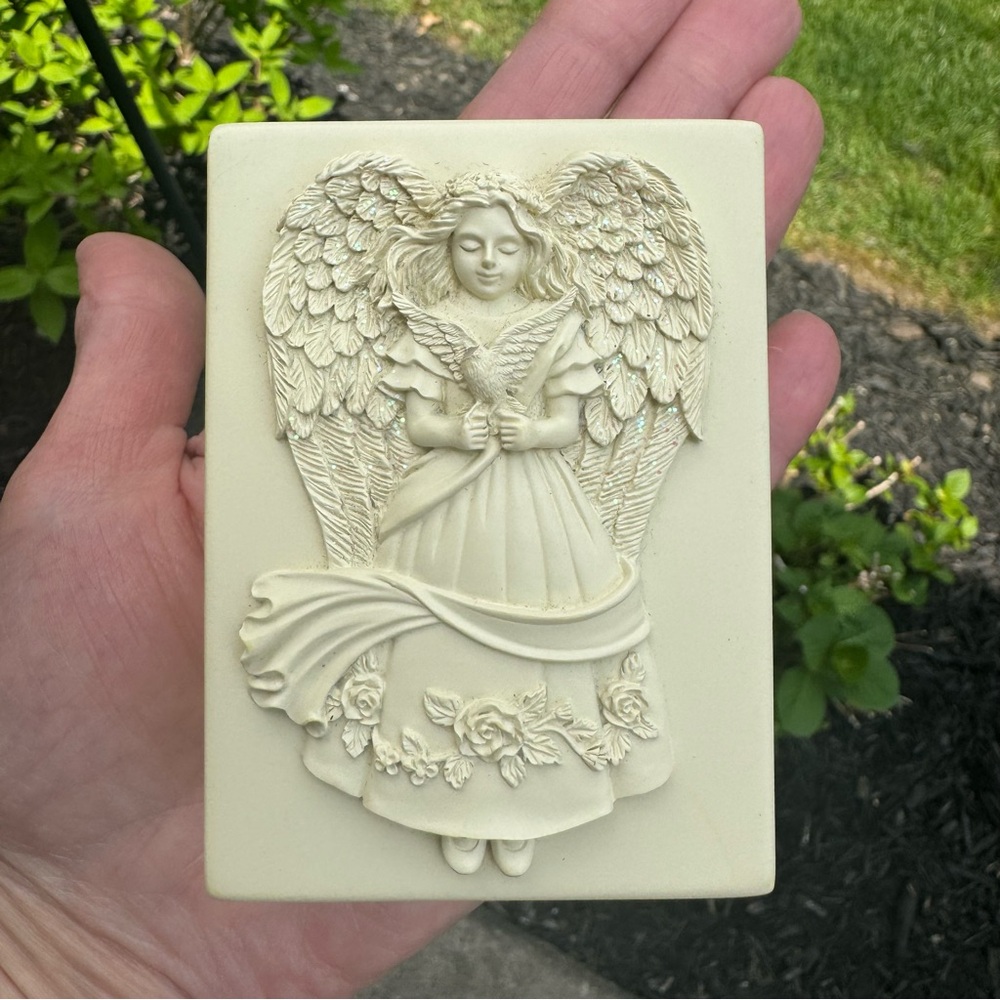 Wishing Trinket Box with Angel Lid
